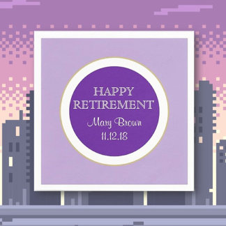 Personalized Happy RETIREMENT paper napkin