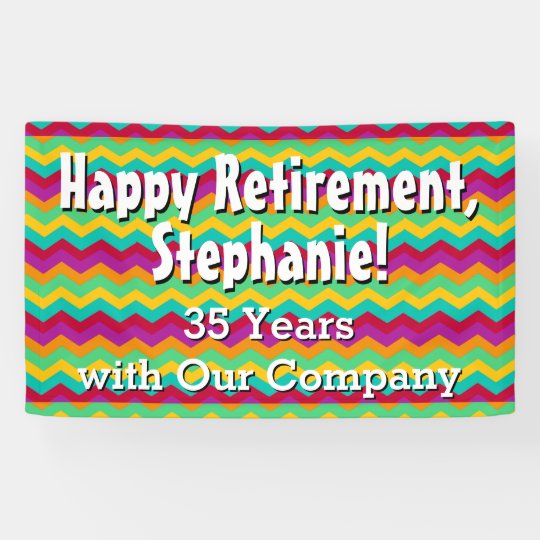 Personalized Happy Retirement Party Banner