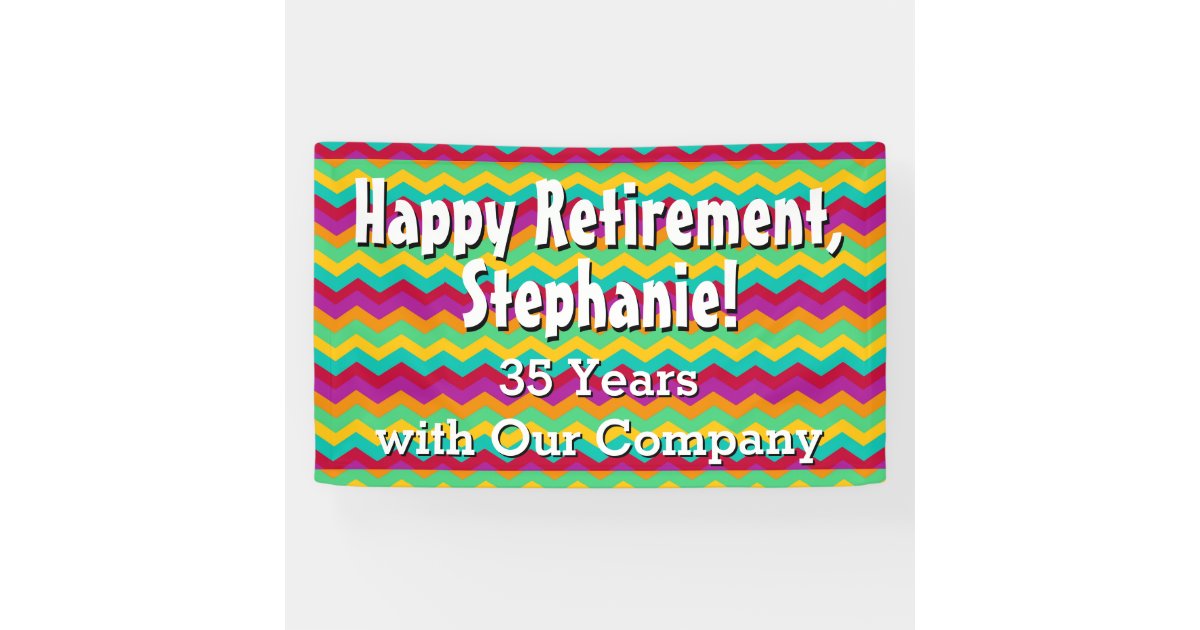 Feliz Jubilacion Happy Retirement in Spanish Banner, Zazzle