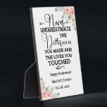 Personalized Happy Retirement quote for her Plaque<br><div class="desc">Personalized Happy Retirement Quotes</div>