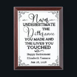 Personalized Happy Retirement quotes Award Plaque<br><div class="desc">Personalized Happy Retirement Quotes</div>