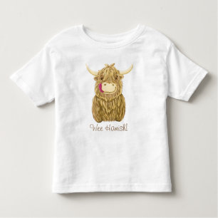 Personalized Happy Scottish Highland Cow Toddler T-shirt