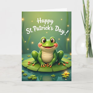 Personalized Happy St. Patrick's Day Frog Card