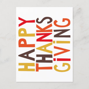 Personalized Happy Thanksgiving! Holiday Postcard
