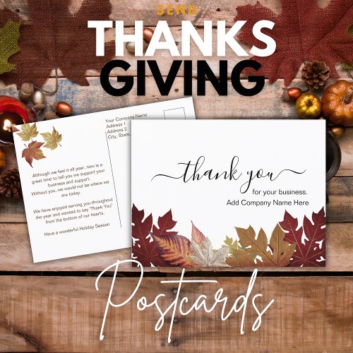 Personalized Happy Thanksgiving Postcard