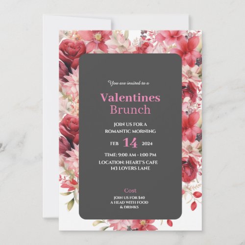 Personalized Happy Valentines Brunch Card