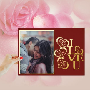 Personalized Happy Valentine's Day Foil Holiday Card