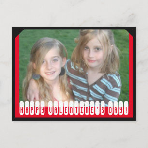 personalized Happy Valentine's Day Photo Holiday Postcard