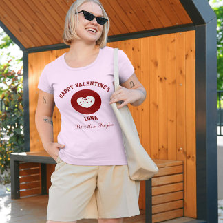 Personalized Happy Valentine's Day Red Pink T-Shirt