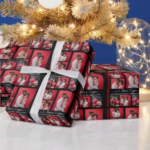 Personalized Happy Valentines's Day 6 Photo Wrapping Paper