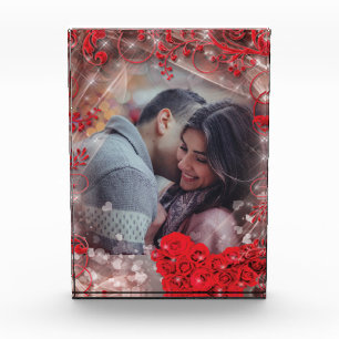 Personalized Happy Valentines's Day Photo Acrylic Award