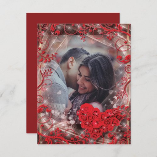Personalized Happy Valentiness Day Photo  Holiday Card