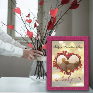 Personalized Happy Valentines's Day Photo  Holiday Card