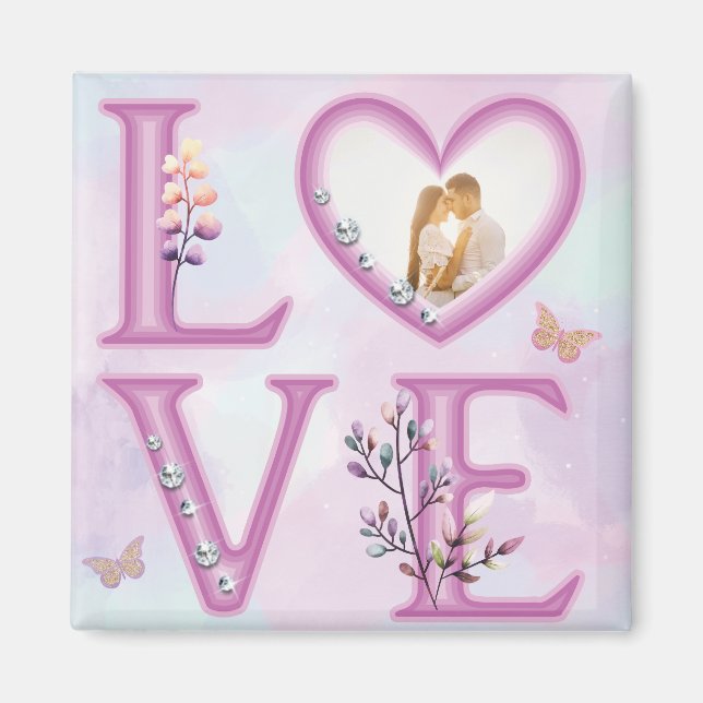 Personalized Happy Valentines's Day Photo   Magnet (Front)