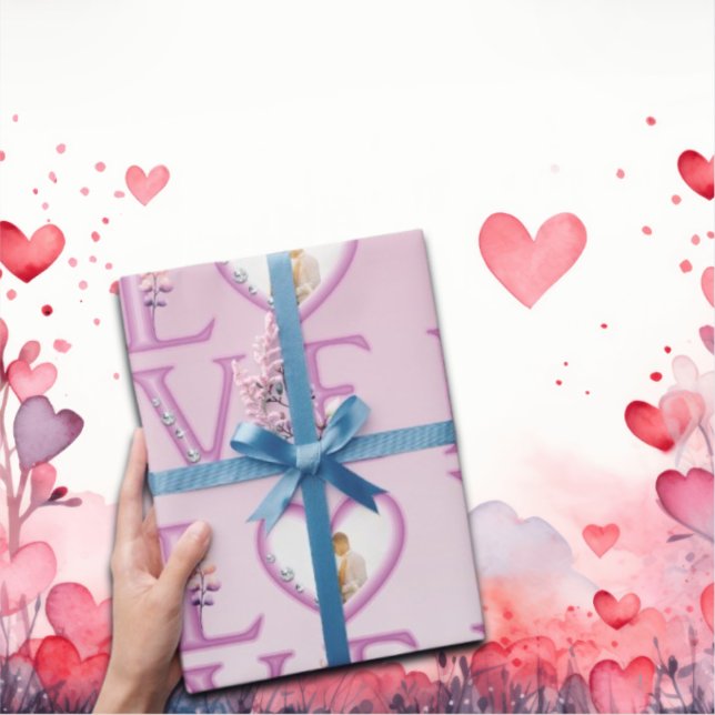 Personalized Happy Valentines's Day Photo    Wrapping Paper (Creator Uploaded)