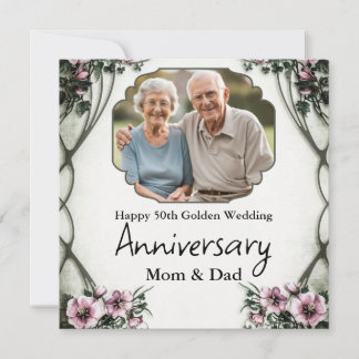 Personalized Happy Wedding Anniversary Holiday Card