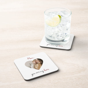 Personalized Hard Plastic Coaster for Mother's Day