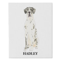 Personalized Harlequin Great Dane