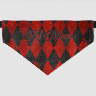 Personalized Harlequin Pet Bandana Collar