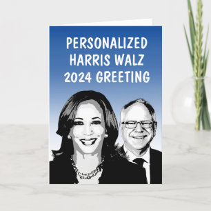 Personalized Harris Walz Greeting Card
