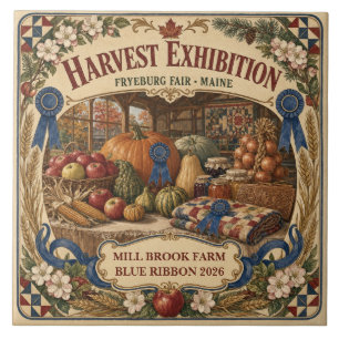 Personalized Harvest Exhibition Fryeburg Fair Main Ceramic Tile
