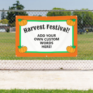 Personalized Harvest Festival Banner