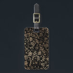 Personalized | Harvest Flowers Luggage Tag<br><div class="desc">Elegant gold floral design by Shelby Allison.</div>