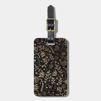 Personalized | Harvest Flowers Luggage Tag by origamiprints at Zazzle