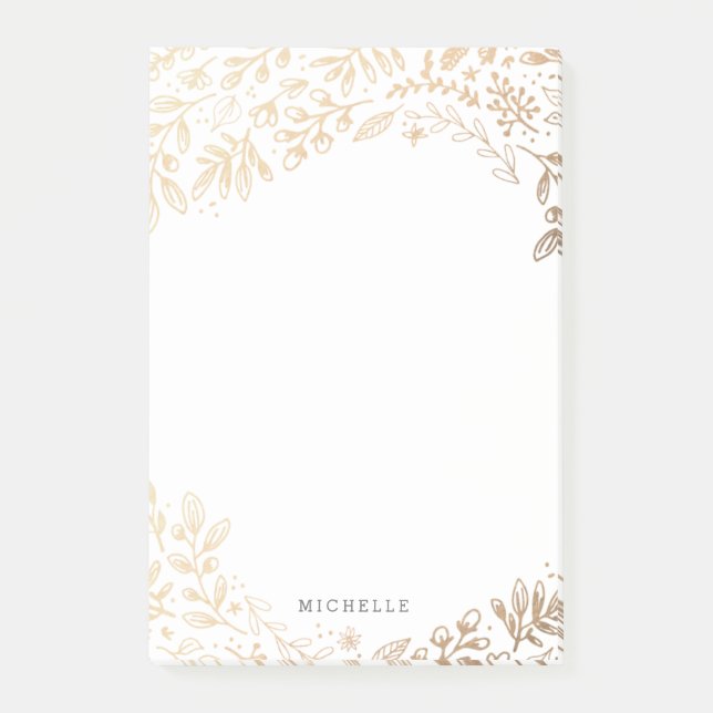 Personalized | Harvest Flowers Post-it Notes (Front)