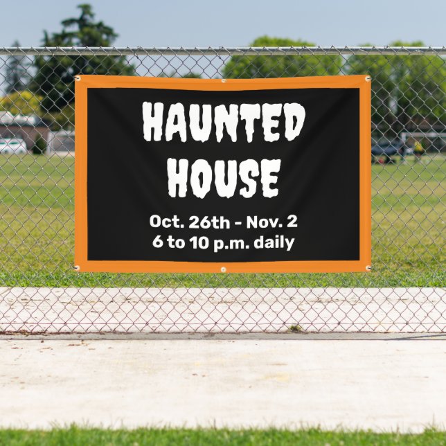 Personalized Haunted House Banner (Insitu)