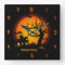 Personalized Haunted House Halloween Wall Clock