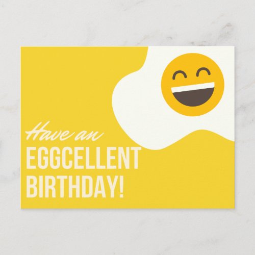 Personalized _ Have an eggcellent  birthday funny Postcard