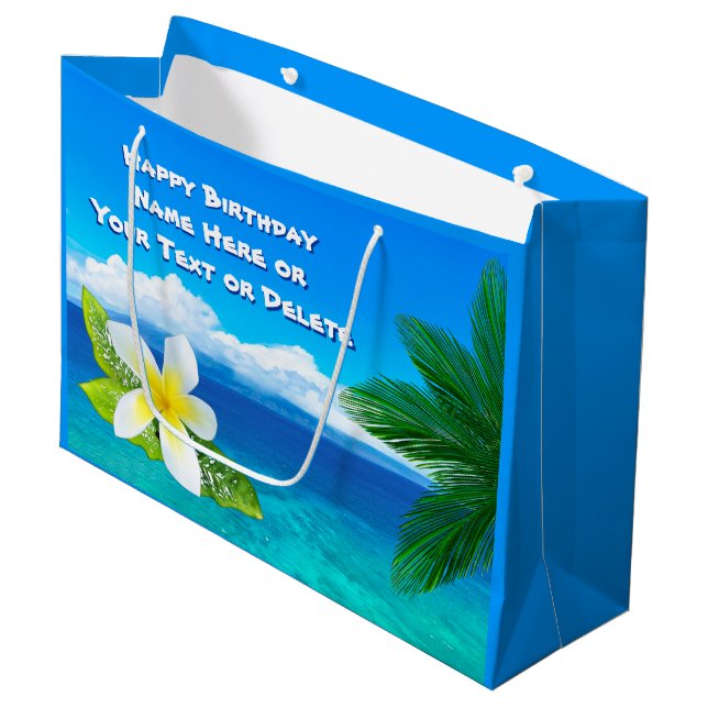 Personalized Hawaiian Gift Bags (Front Angled)