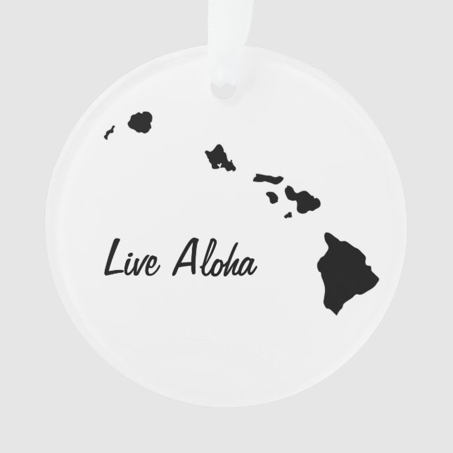 Personalized Hawaiian Islands Ornament (Front)