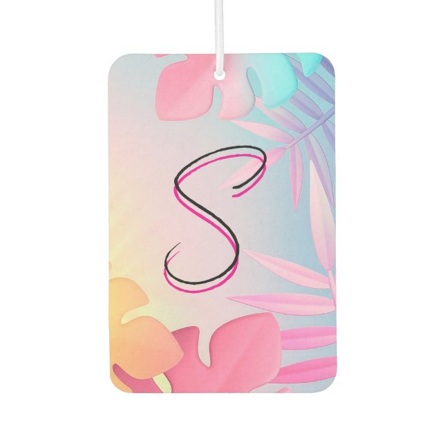Personalized Hawaiian Theme Air Freshener (Front)