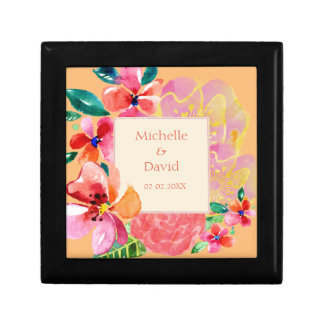 Personalized Hawaiian Tropical Floral Splash Gift Box