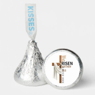 Personalized He Is Risen Vintage Easter Cross Hershey®'s Kisses®