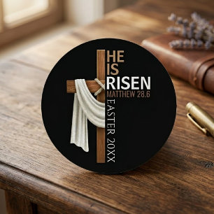 Personalized He Is Risen Vintage Easter Cross Patch