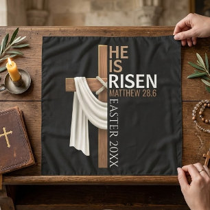 Personalized He Is Risen Vintage Easter Cross Scarf