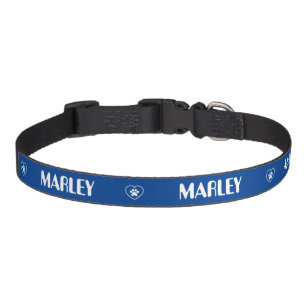 Personalized Heart and Paw Dog Collar