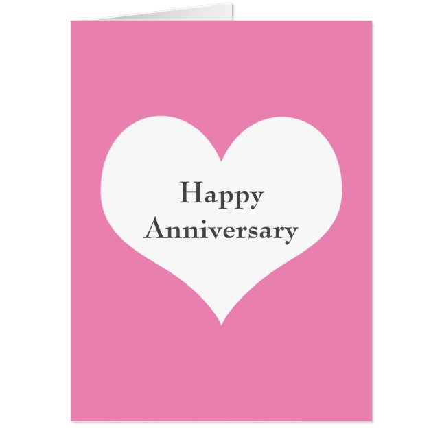 Personalized Heart Anniversary Card (Front)