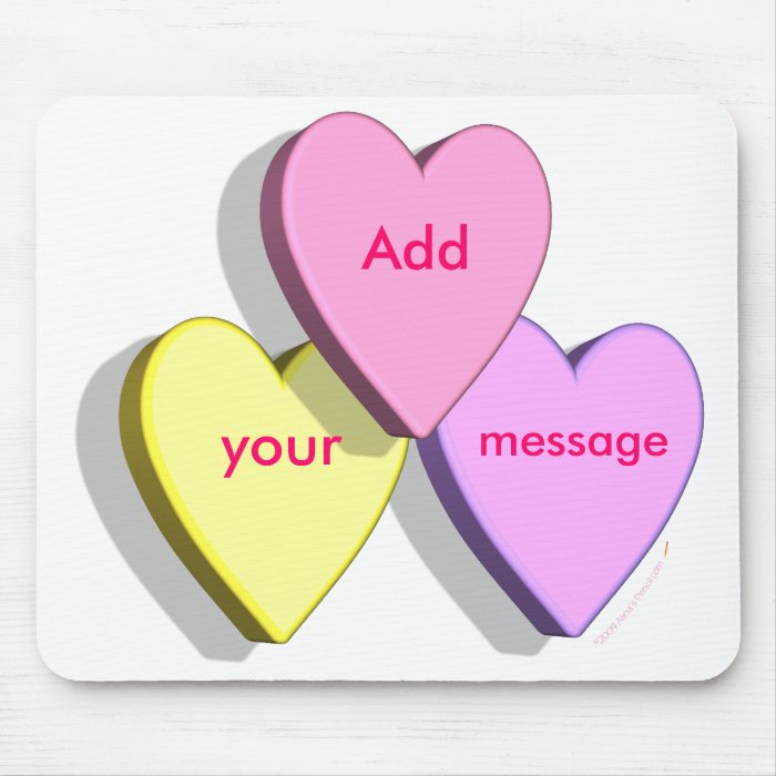 Personalized Heart Candy Mousepad Template