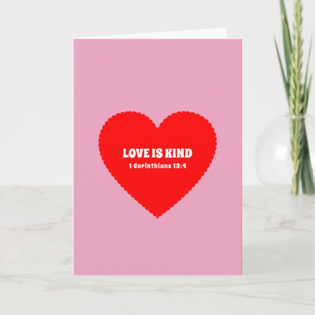 Personalized Heart Christian Valentine's Day Card (Front)