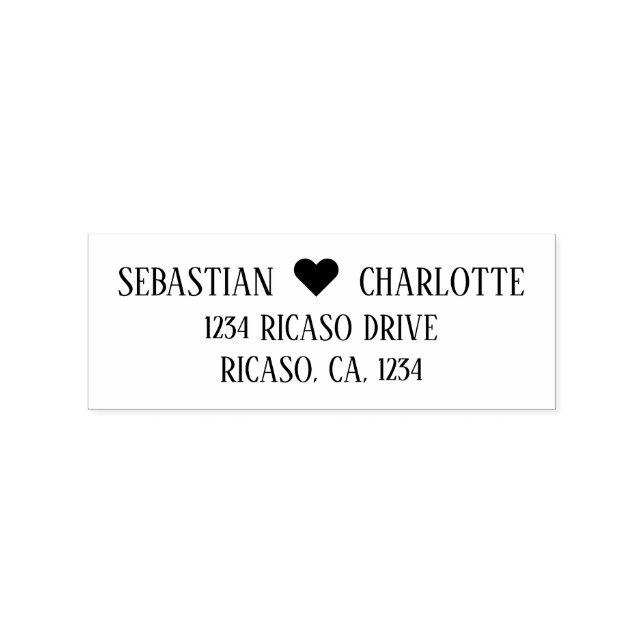 Personalized Heart Detail Rubber Stamp (Imprint)