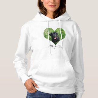 Personalized Heart Dog Pet Photo and Name Hoodie
