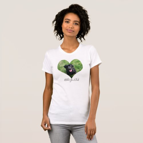 Personalized Heart Dog Pet Photo and Name  T_Shirt