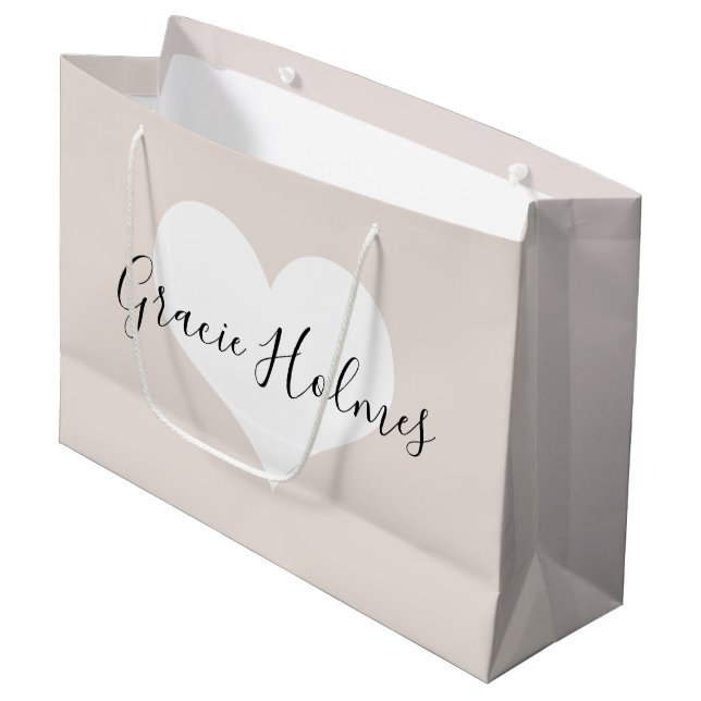 Personalized Heart Gift Bag (Front Angled)