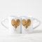 PERSONALIZED Heart Golden 50th Anniversary Mug Set