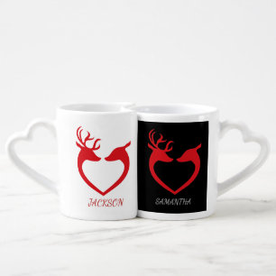 Personalized Heart Interlocking Couple Coffee mug