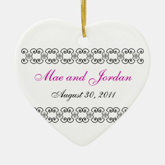 Personalized Heart Keepsake.1 Ceramic Ornament
